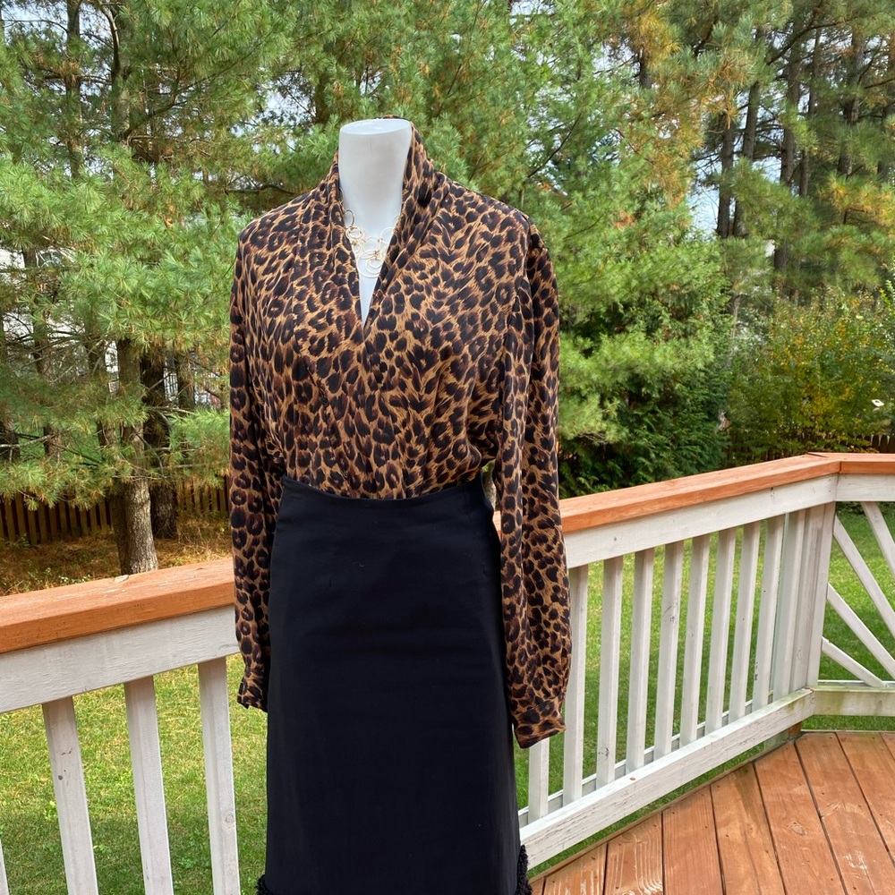 Long Black Pencil Skirt by J.P.  & Mattie